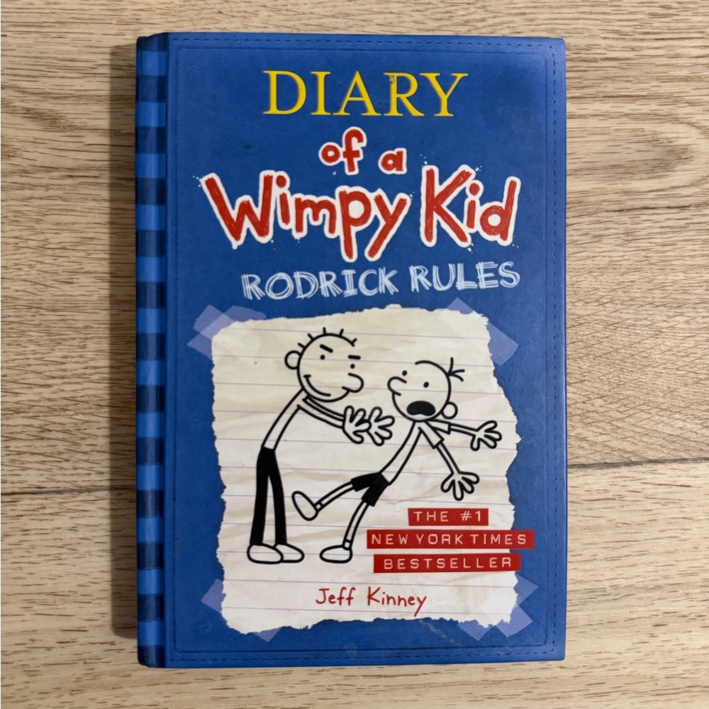 Diary of a Wimpy Kid Book 2 Rodrick Rules by Jeff Kinney Hard Cover